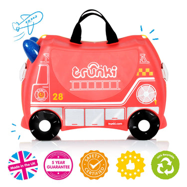 Ride-on kids suitcase - Frank The Fire Engine